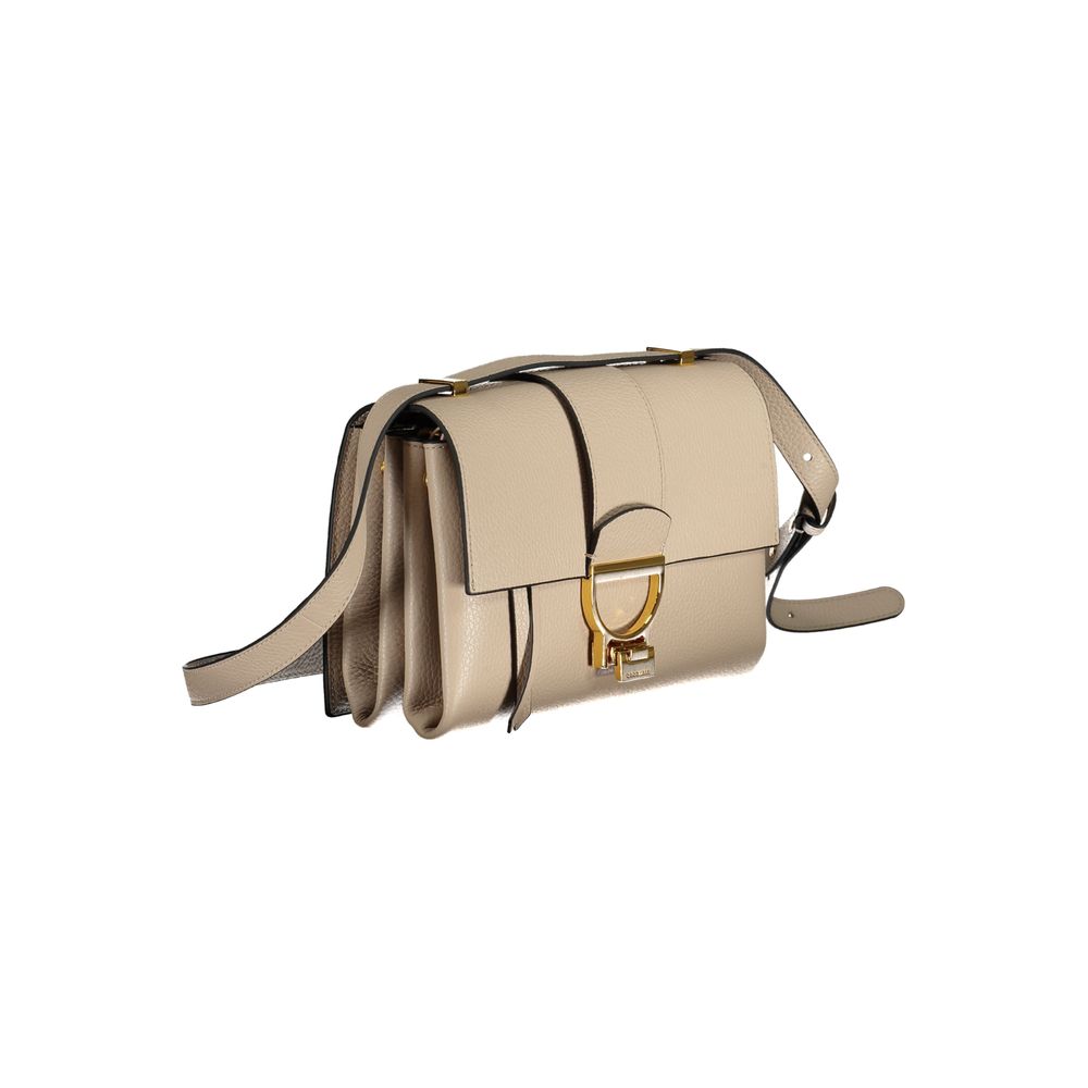 Coccinelle Beige Lederhandtasche