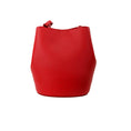 Load image into Gallery viewer, Burberry Lorne Small Red Pebbled Leather Bucket Crossbody Handbag
