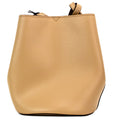 Load image into Gallery viewer, Burberry Lorne Small Camel Haymarket Check Pebble Leder Bucket Handtasche Geldbörse
