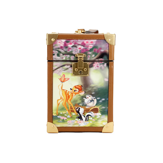 Kate Spade Disney Bambi 3D Stamm gedruckt PVC Top Handle Clutch Handtasche