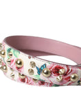 Load image into Gallery viewer, Dolce & Gabbana Pink Floral Handtasche Accessoire Schulterriemen
