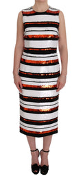 Load image into Gallery viewer, Dolce & Gabbana Sleeveless striped sheath dress
