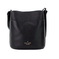 Load image into Gallery viewer, Kate Spade Leila Small Black Pebbled Leather Bucket Shoulder Crossbody Bag
