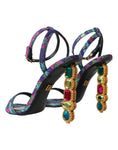 Load image into Gallery viewer, Dolce & Gabbana Multicolor Jacquard-Kristalle Sandalen Schuhe
