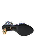 Load image into Gallery viewer, Dolce & Gabbana Multicolor Jacquard-Kristalle Sandalen Schuhe
