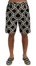 Load image into Gallery viewer, Dolce & Gabbana Chic black and white patterned linen shorts
