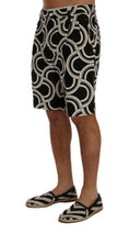 Load image into Gallery viewer, Dolce & Gabbana Chic black and white patterned linen shorts
