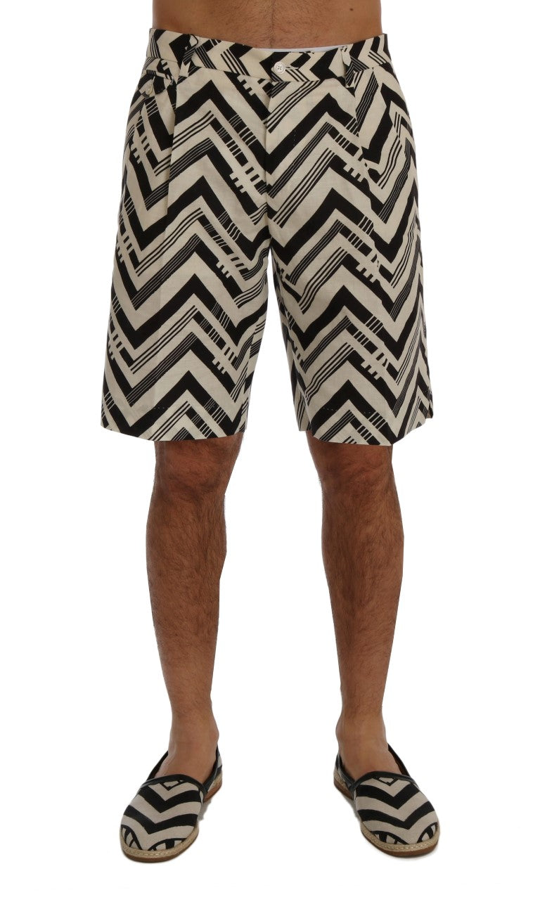 Dolce &amp; Gabbana Striped Casual Knee High Shorts