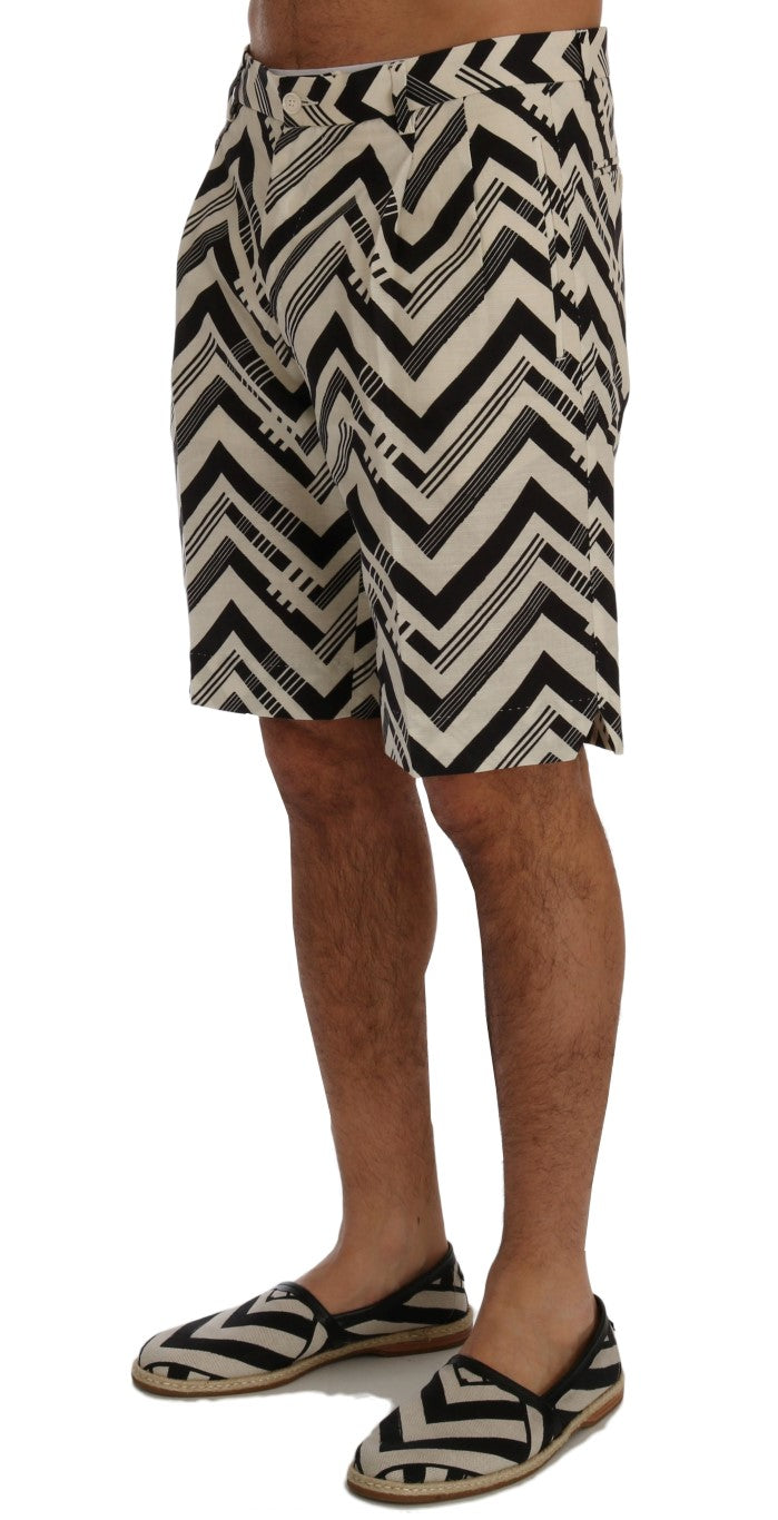 Dolce &amp; Gabbana Striped Casual Knee High Shorts