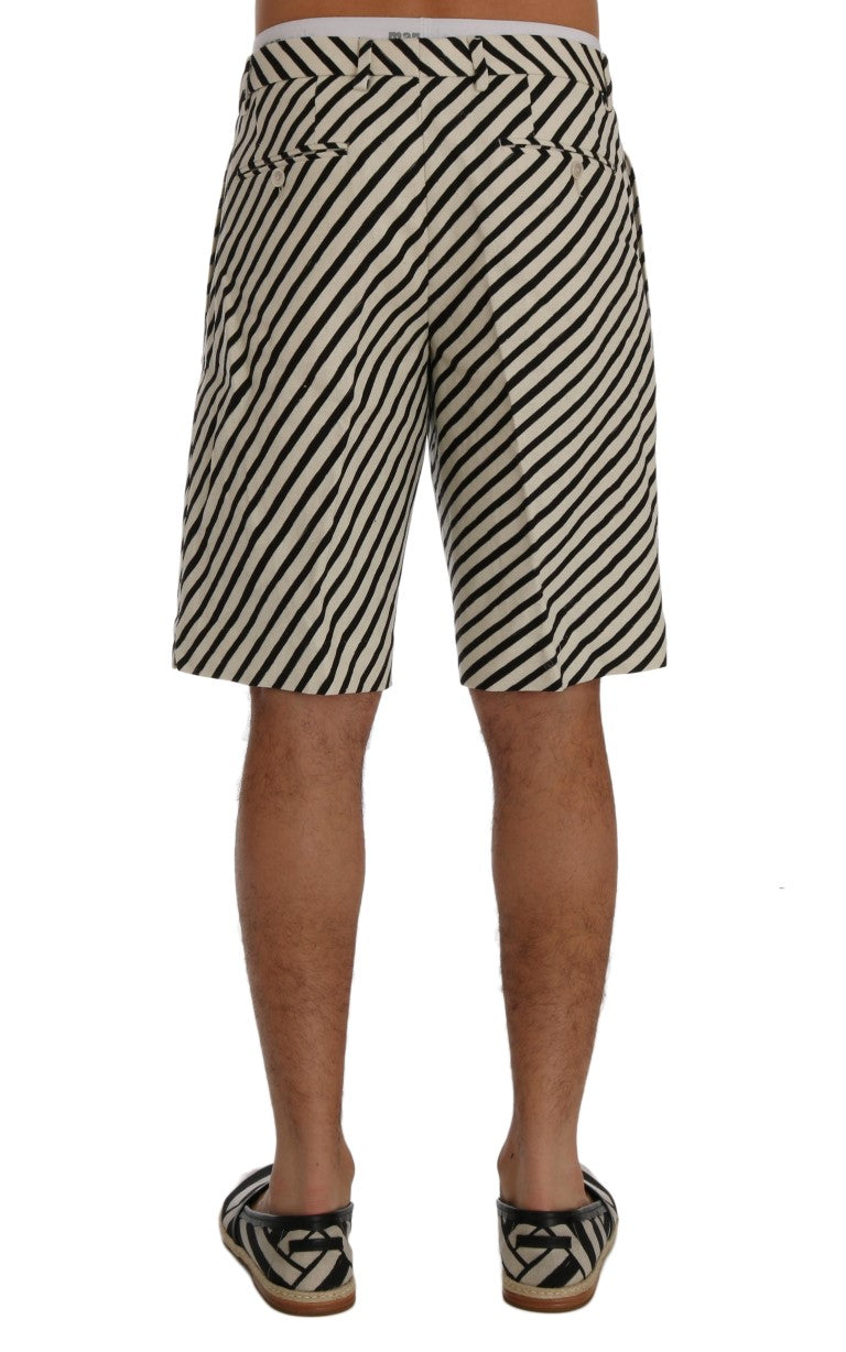 Dolce &amp; Gabbana Striped Hemp Casual Shorts