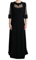 Load image into Gallery viewer, Dolce & Gabbana Elegant Black Floral Maxi Dress
