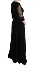 Load image into Gallery viewer, Dolce & Gabbana Elegant Black Floral Maxi Dress
