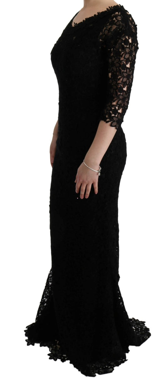 Dolce &amp; Gabbana Elegant black sheath dress with silk lining