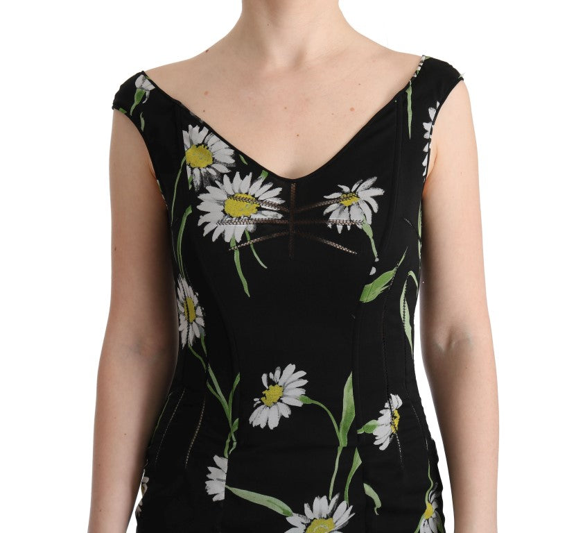 Dolce &amp; Gabbana sunflower print full length sheath dress