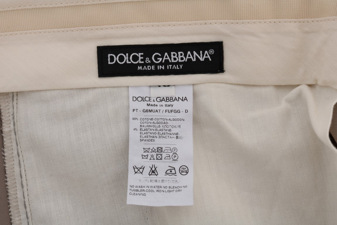 Dolce &amp; Gabbana Chic bej chinos günlük pantolon