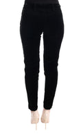 Bild in Galerie-Betrachter laden, Ermanno Scervino Schicke schwarze Slim Fit Cropped Pants
