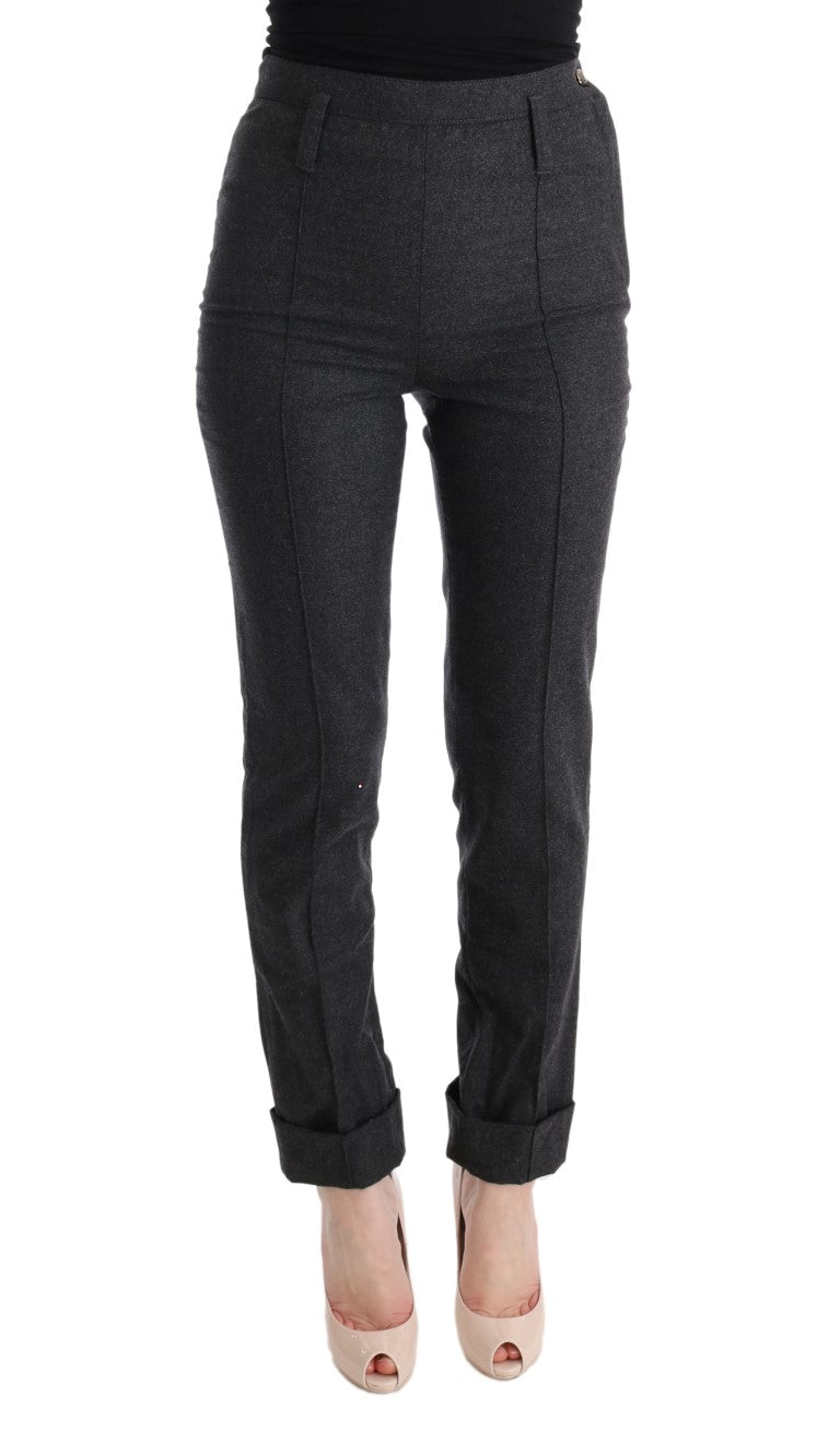 Ermanno Scervino Chic gri gündelik skinny pantolon