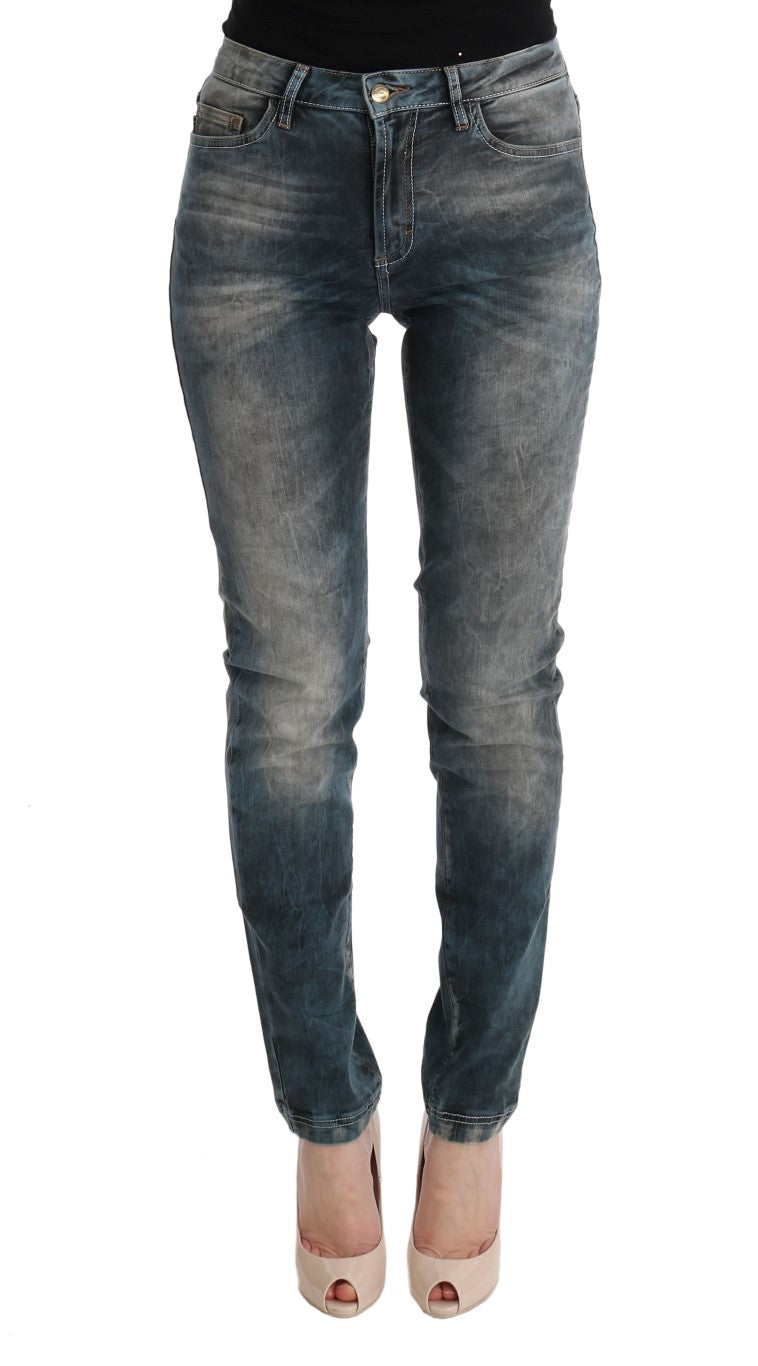 Cavalli Chic Mavi Yıkama Slim Fit Jean