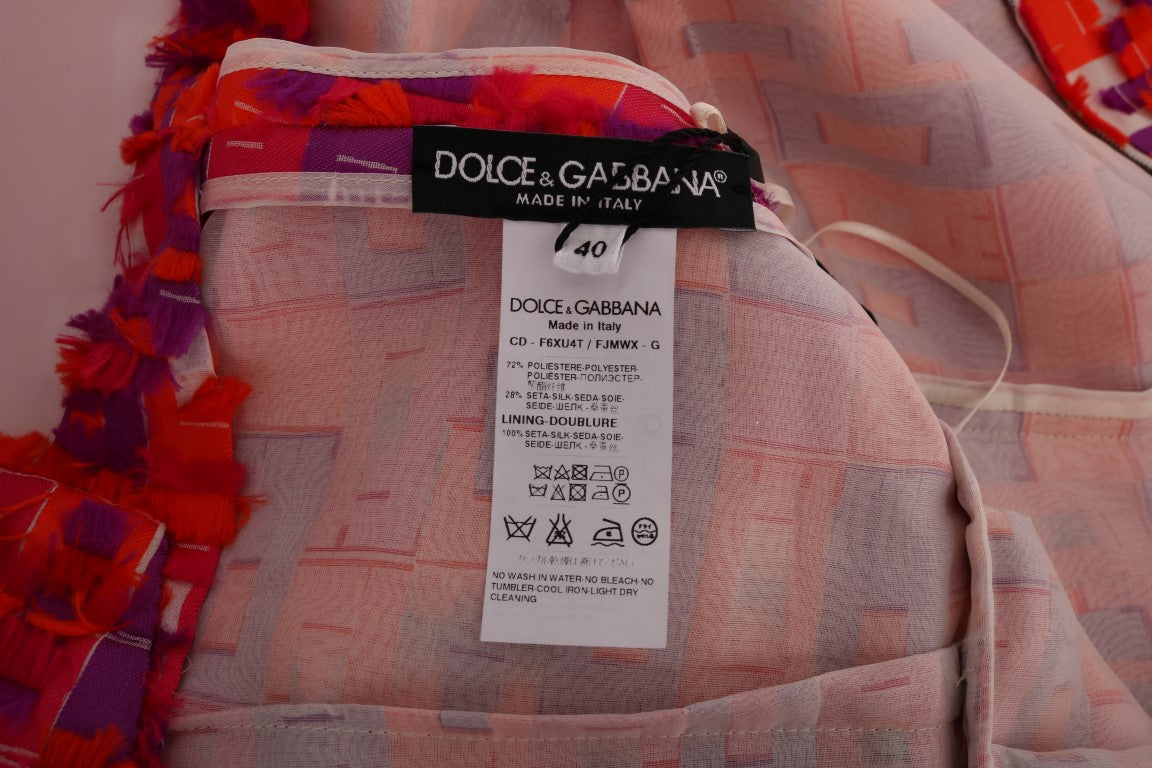 Dolce &amp; Gabbana Zarif Pembe A Kesim Kolsuz Elbise