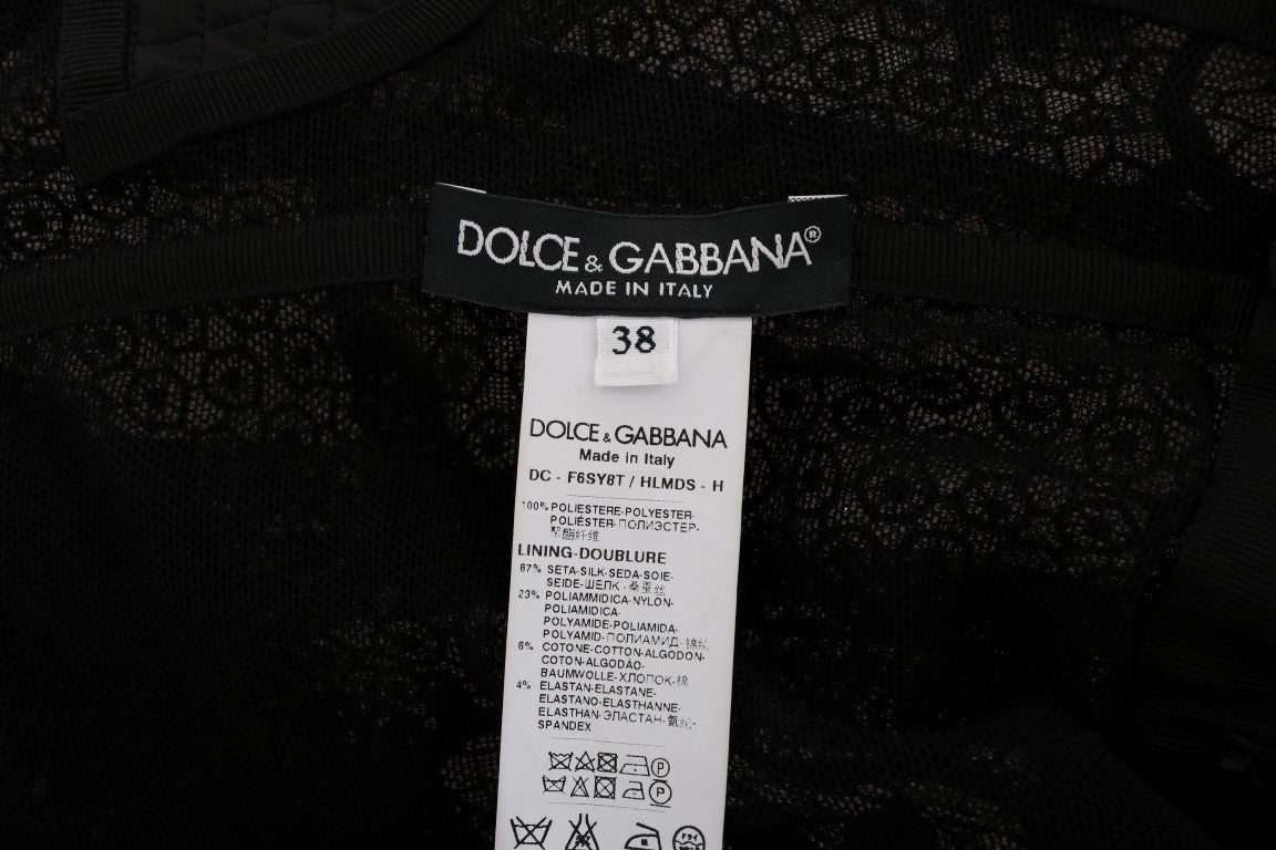 Dolce &amp; Gabbana Zarif siyah tam boy kılıf elbise