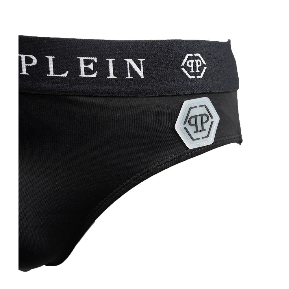 Philipp Plein Schwarz Polyamid Herren Bademode