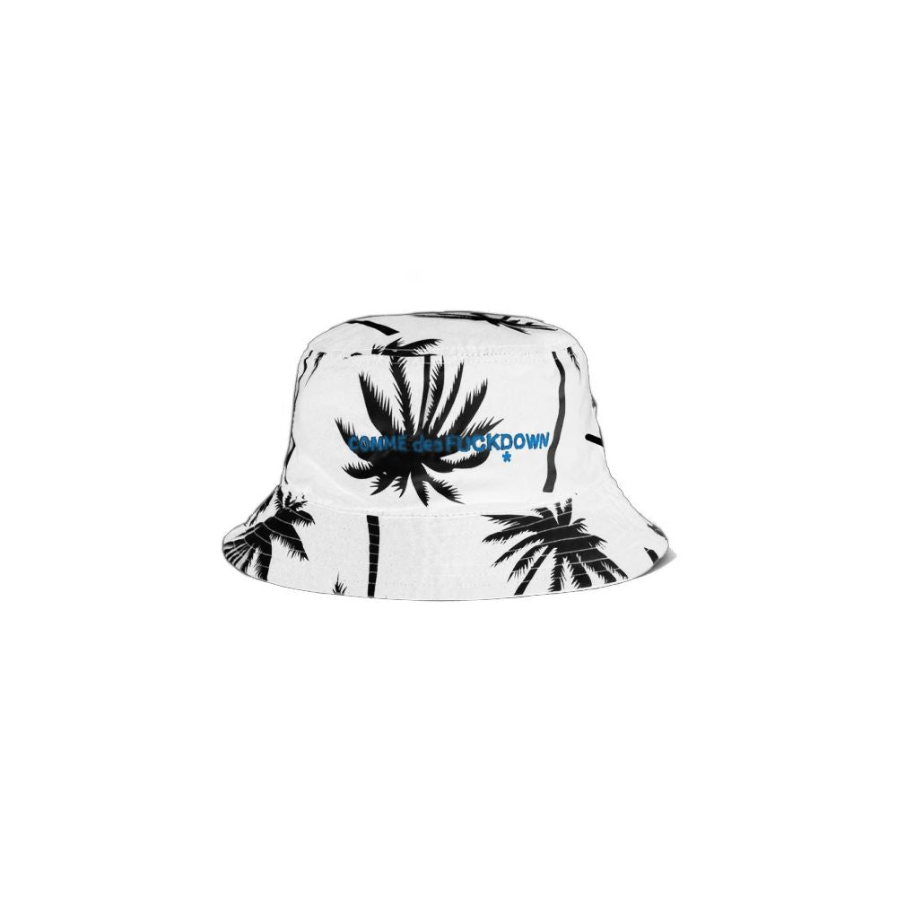 Comme Des Fuckdown bucket hat with palm tree pattern and embroidered logo