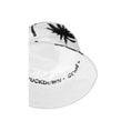 Load image into Gallery viewer, Comme Des Fuckdown bucket hat with palm tree pattern and embroidered logo
