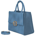 Load image into Gallery viewer, Baldinini Trend Elegante Handtasche aus hellblauem Kalbsleder
