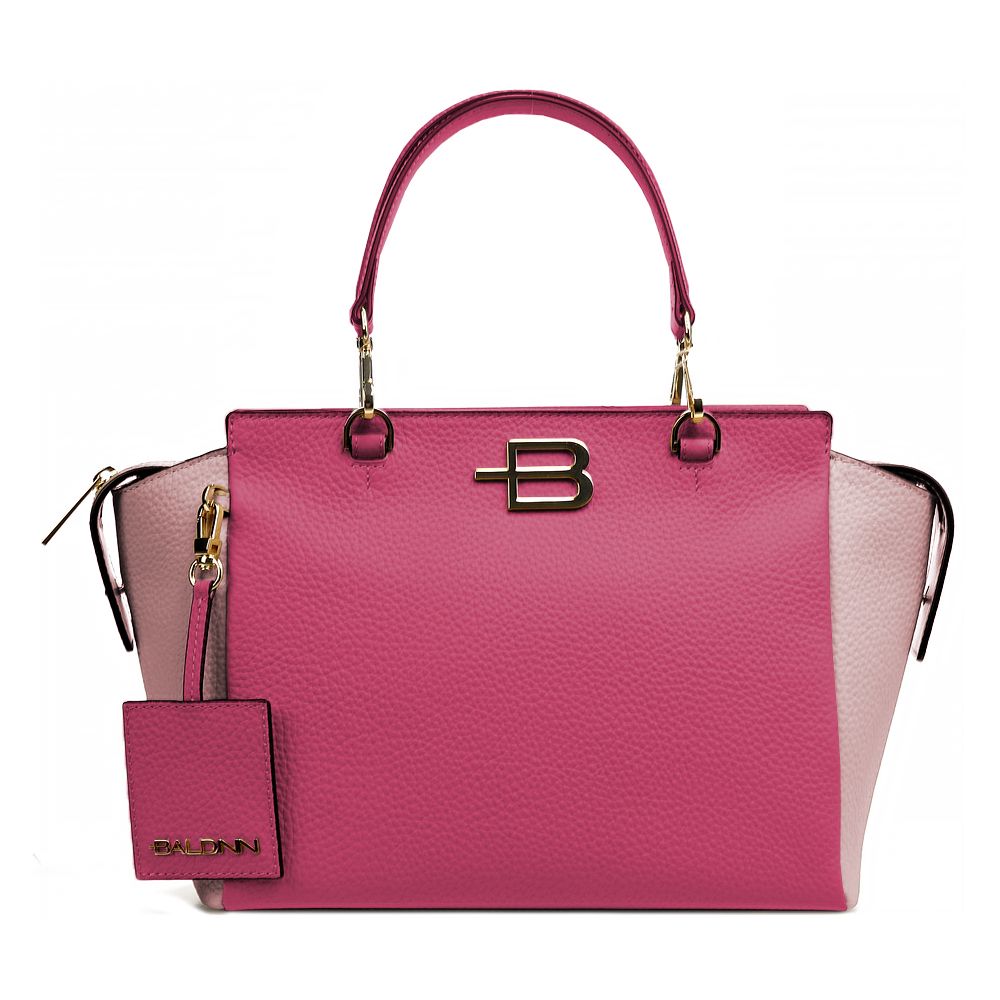 Baldinini Trend Handtasche aus strukturiertem Kalbsleder in Fuchsia