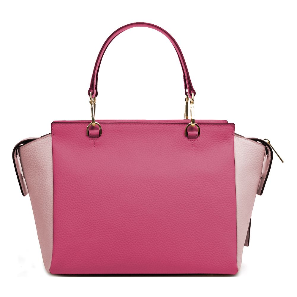 Baldinini Trend Handtasche aus strukturiertem Kalbsleder in Fuchsia