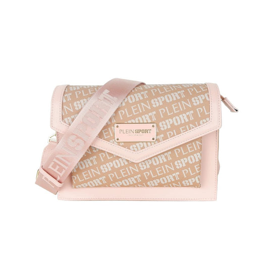 Plein Sport pastel pink crossbody elegance with chic keychain