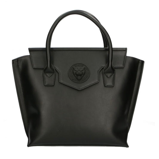 Plein Sport Smooth black designer handbag with magnetic closure