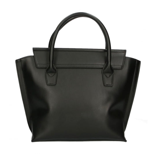 Plein Sport Smooth black designer handbag with magnetic closure