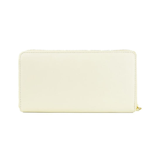 Cavalli Class Elegant wallet made of white calfskin