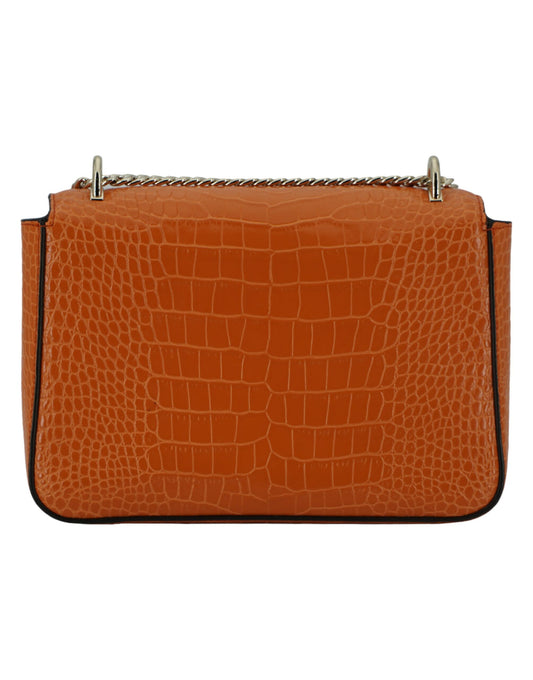 Jimmy Choo Amber Orange Leder Umhängetasche