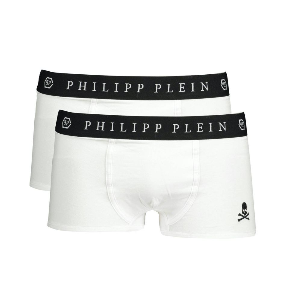 Philipp Plein Pristine White Logo Band Boxer Shorts - Twin Pack