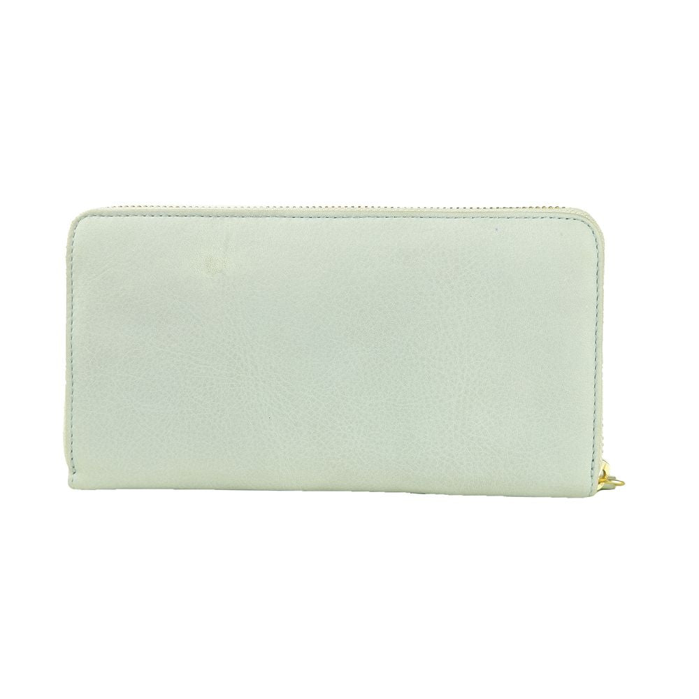 Cavalli Class Elegant wallet made of gray calfskin