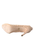 Load image into Gallery viewer, Dolce & Gabbana Beige Stretch Taormina Schnürstiefel Schuhe
