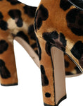 Load image into Gallery viewer, Dolce & Gabbana Braune Leopardenhaar Schnürstiefel Schuhe
