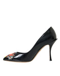 Load image into Gallery viewer, Dolce & Gabbana Schwarz Leder WOW Patch Heels Pumps Schuhe
