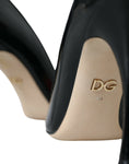 Load image into Gallery viewer, Dolce & Gabbana Schwarz Leder WOW Patch Heels Pumps Schuhe
