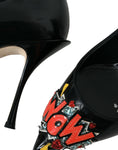 Load image into Gallery viewer, Dolce & Gabbana Schwarz Leder WOW Patch Heels Pumps Schuhe
