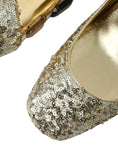 Load image into Gallery viewer, Dolce & Gabbana Gold Pailletten Kristall Absätze Pumps Schuhe
