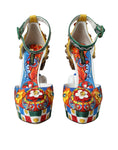 Load image into Gallery viewer, Dolce & Gabbana Multicolor Carretto verschönerte Sandalen Schuhe
