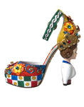 Load image into Gallery viewer, Dolce & Gabbana Multicolor Carretto verschönerte Sandalen Schuhe
