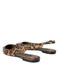 Load image into Gallery viewer, Dolce & Gabbana Braun Leopard Exotische Haut Slingback Schuhe
