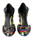 Load image into Gallery viewer, Dolce & Gabbana Multicolor Pailletten Kristall Mary Jane Schuhe
