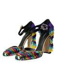 Load image into Gallery viewer, Dolce & Gabbana Multicolor Pailletten Kristall Mary Jane Schuhe
