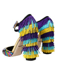 Load image into Gallery viewer, Dolce & Gabbana Multicolor Pailletten Kristall Mary Jane Schuhe
