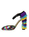 Load image into Gallery viewer, Dolce & Gabbana Multicolor Pailletten Kristall Mary Jane Schuhe
